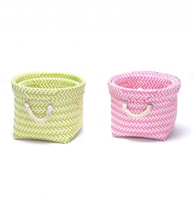 Hand Woven PP Storage Hamper JF51718-1-2