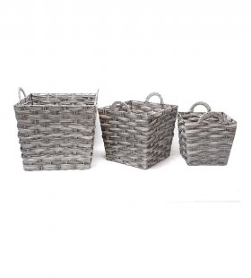 Hand Woven PP Storage Basket JF51749-L-M-S