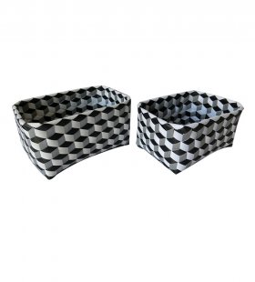 Hand Woven PP Storage Basket JF51656