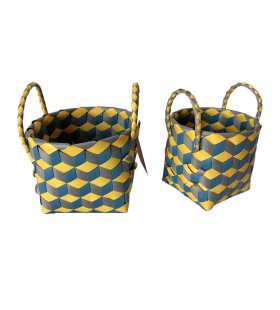 Hand Woven PP Storage Basket JF51657