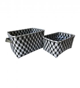 Hand Woven PP Storage Basket  JF51661