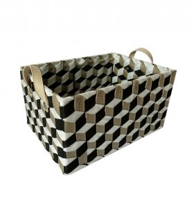 Hand Woven PP Storage Basket JF51665