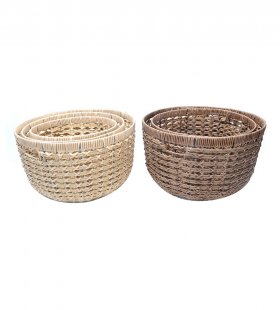 Hand Woven PP Storage Basket JF51748