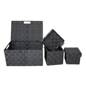 Hand Woven PP Storage Basket JF51860